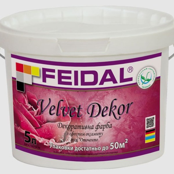 Feidal Velvet Dekor декоративная краска тип «Оточенто» 5лFeidal Velvet Dekor декоративная краска тип «Оточенто» 5л